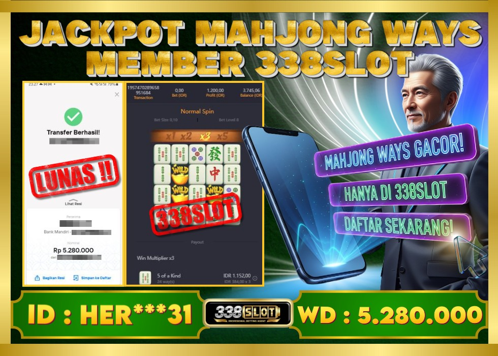 338SLOT JACKPOT GAME JUDI MAHJONG WAYS RESMI TERBAIK! Rp 5.280.000 - LUNAS!!!