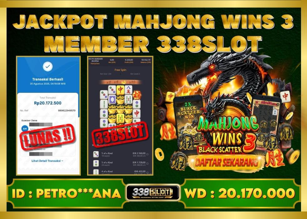 338SLOT JACKPOT MAHJONG WAYS SCATTER HITAM! Rp 20.170.000 - LUNAS!!!