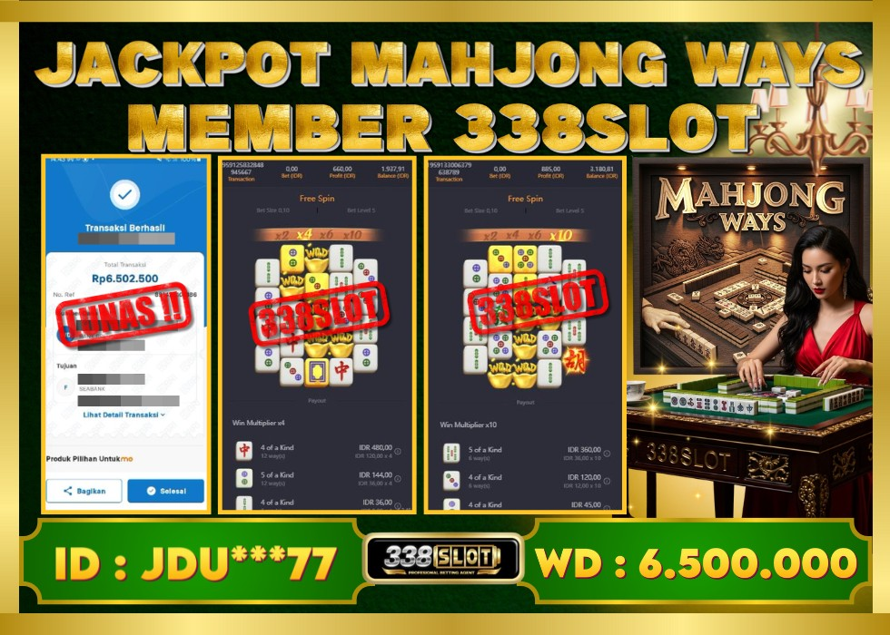 338SLOT JACKPOT GAME PGSOFT MAHJONG TERGACOR! Rp 6.500.000 - LUNAS!!!