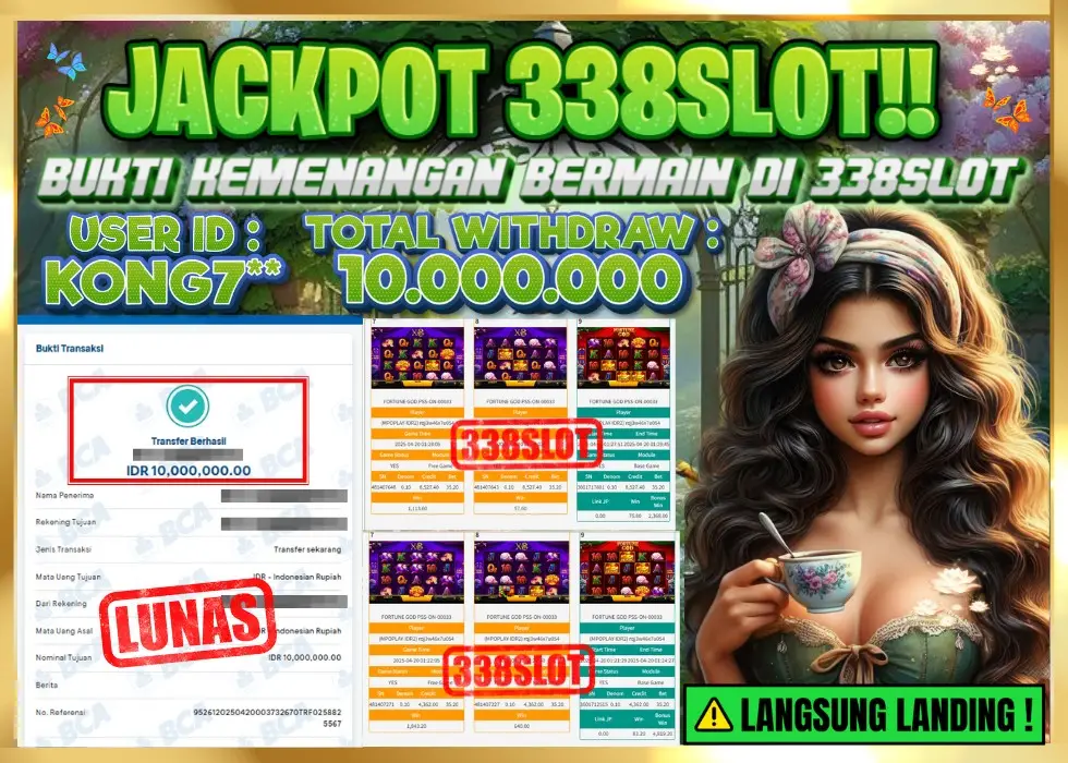 338SLOT JACKPOT GAME SLOT ASLI TERBAIK! Rp 10.000.000 - LUNAS!!!