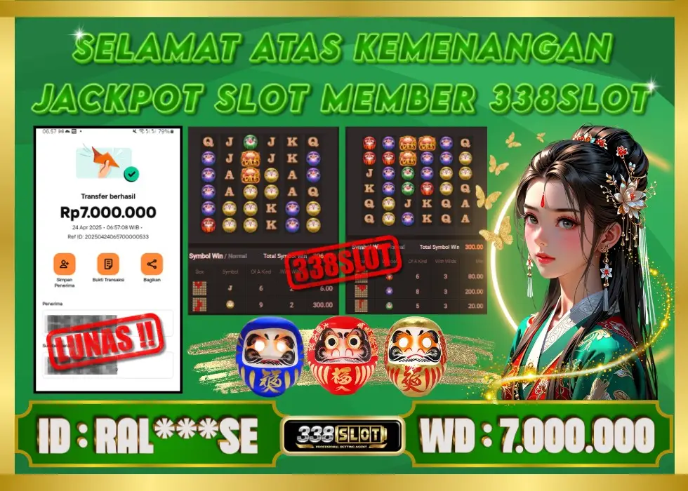 338SLOT JACKPOT GAME JUDI SLOT MAXWIN 2025! Rp 7.000.000 - LUNAS!!!