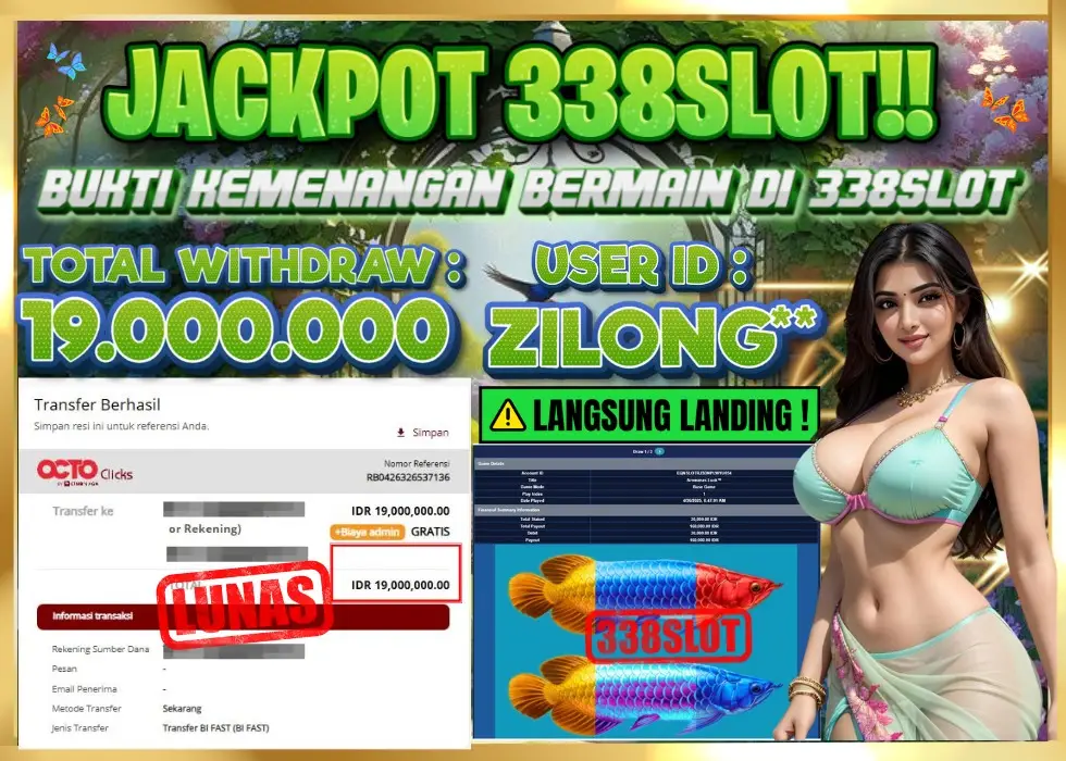 338SLOT JACKPOT GAME SLOT AWARNAS MAXWIN! Rp 19.000.000 - LUNAS!!!