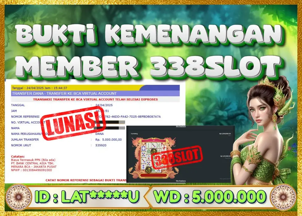 338SLOT JACKPOT GAME PGSOFT GAMPANG WD! Rp 5.000.000 - LUNAS!!!