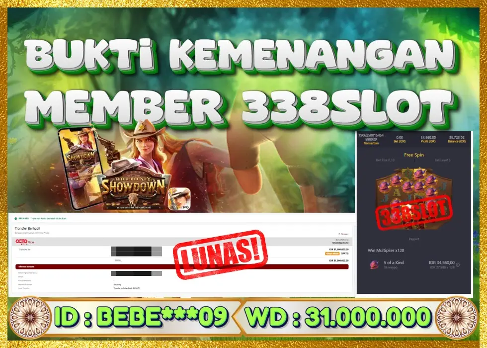 338SLOT JACKPOT GAME JUDI ONLINE GACOR! Rp 31.000.000 - LUNAS!!!
