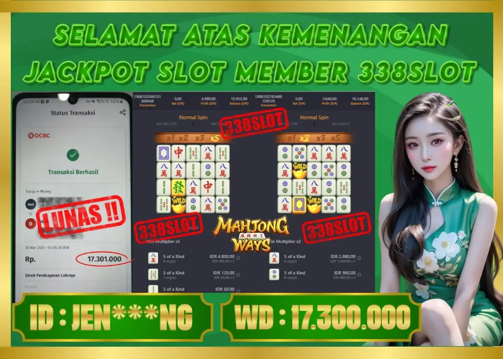338SLOT JACKPOT GAME JUDI PGSOFT TERBARU! Rp 17.300.000 - LUNAS!!!