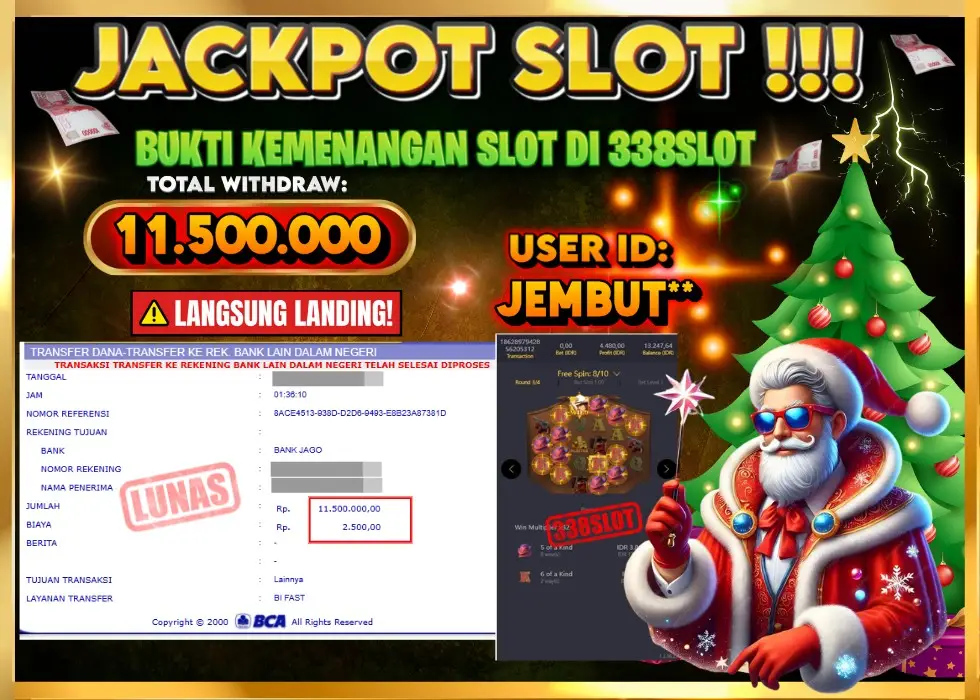 338SLOT JACKPOT GAME PROVIDER TERBAIK! Rp 11.500.000 - LUNAS!!!