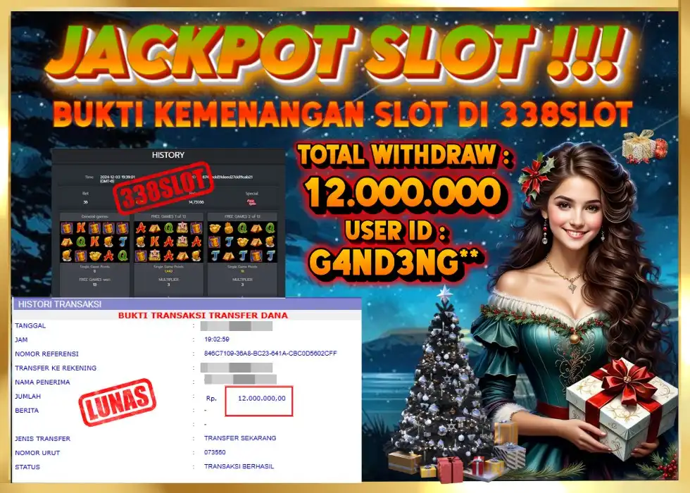 338SLOT JACKPOT GAME PROVIDER TERBESAR! Rp 12.000.000 - LUNAS!!!