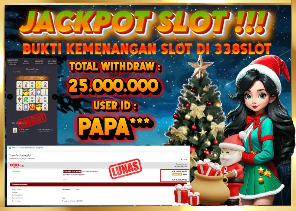 338SLOT JACKPOT GAME PG SOFT TERLARIS! Rp 25.000.000 - LUNAS!!!