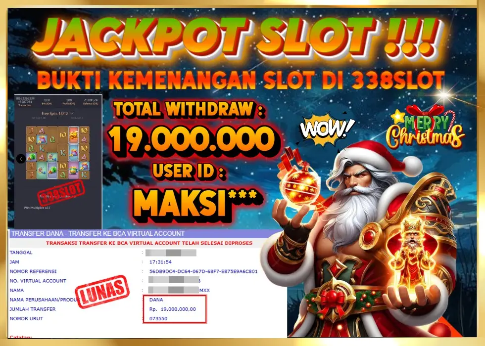 338SLOT JACKPOT GAME PG SOFT TERLARIS! Rp 19.000.000 - LUNAS!!!