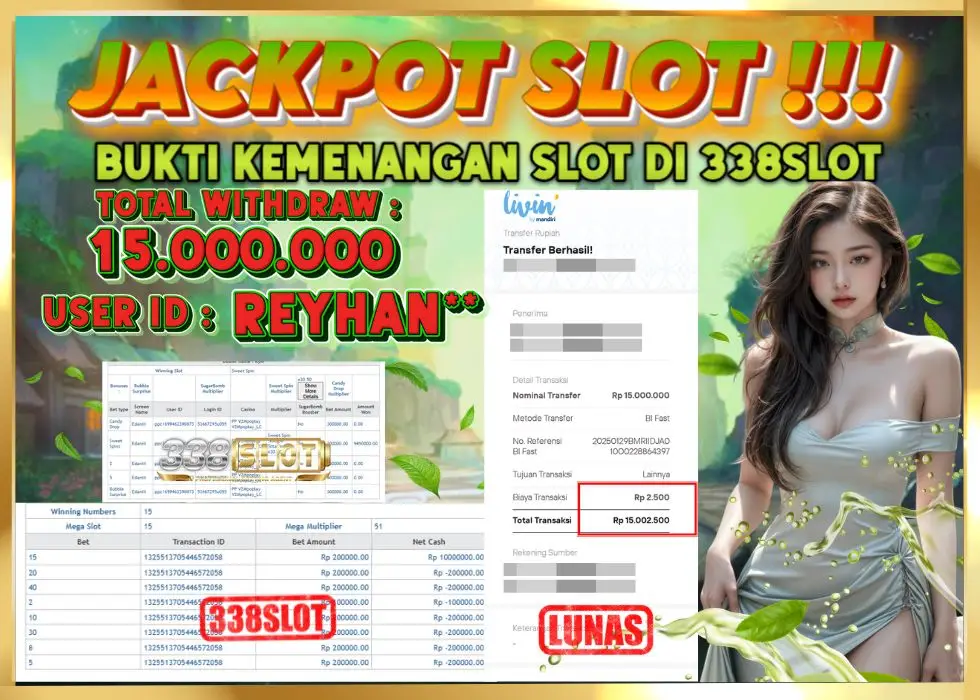 338SLOT JACKPOT GAME JUDI SLOT TAHUN 2025! Rp 15.000.000 - LUNAS!!!