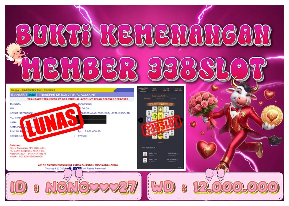 338SLOT JACKPOT GAME PGSOFT TERBESAR OFFCIAL! Rp 12.000.000 - LUNAS!!!