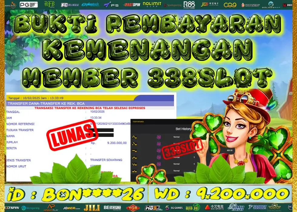 338SLOT JACKPOT GAME SLOT TERLARIS TAHUN 2025! Rp 9.200.000 - LUNAS!!!