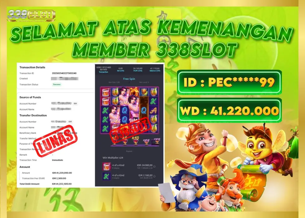 338SLOT JACKPOT GAME JUDI RESMI TERBESAR! Rp 41.220.000 - LUNAS!!!