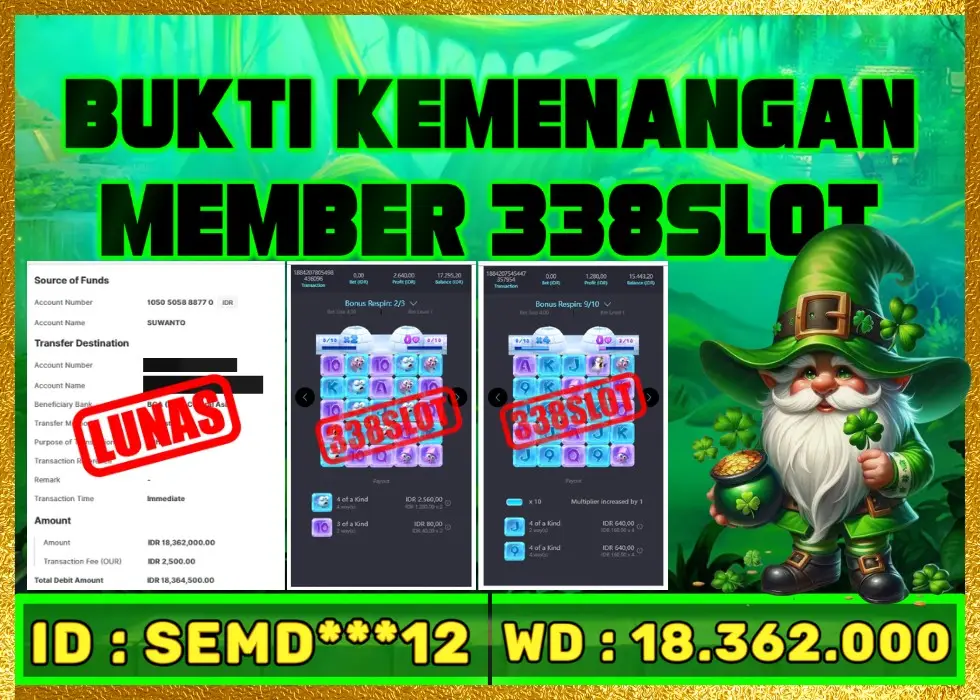 338SLOT JACKPOT GAME PGSOFT TERBESAR SE-ASIA! Rp 18.362.000 - LUNAS!!!