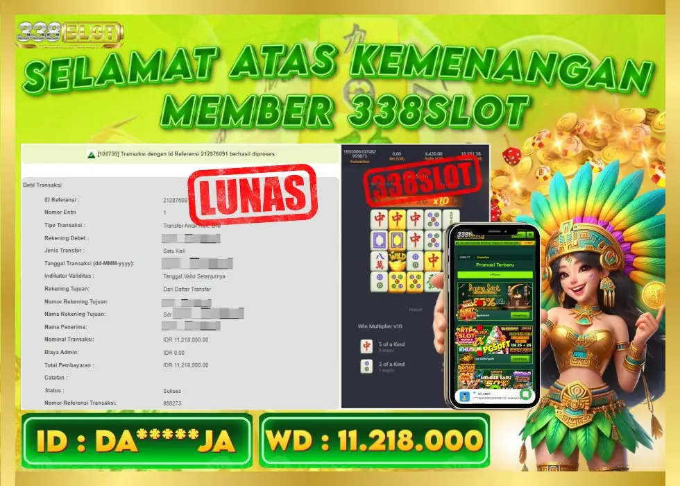 338SLOT JACKPOT GAME JUDI PGSOFT TEBESAR! Rp 11.218.000 - LUNAS!!!
