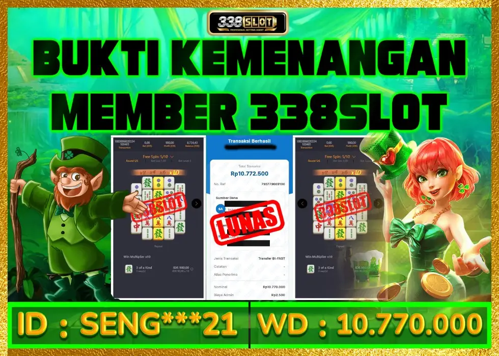 338SLOT JACKPOT GAME PGSOFT TERBESAR INDONESIA! Rp 10.770.000 - LUNAS!!!