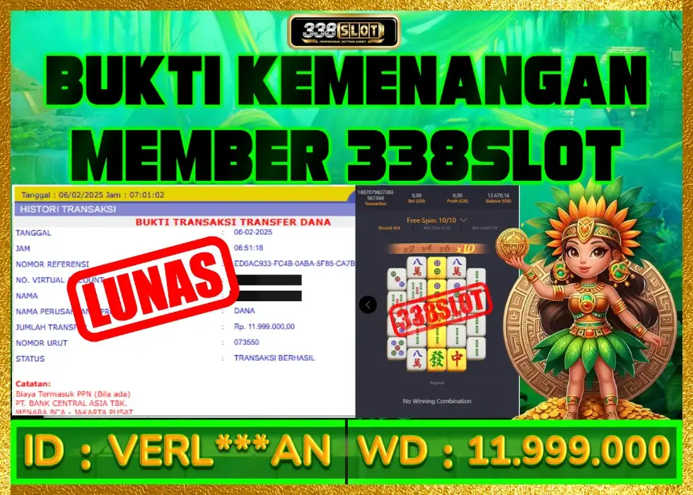 338SLOT JACKPOT GAME PGSOFT MAHJONG TERPOPULER 2025! Rp 11.999.000 - LUNAS!!!