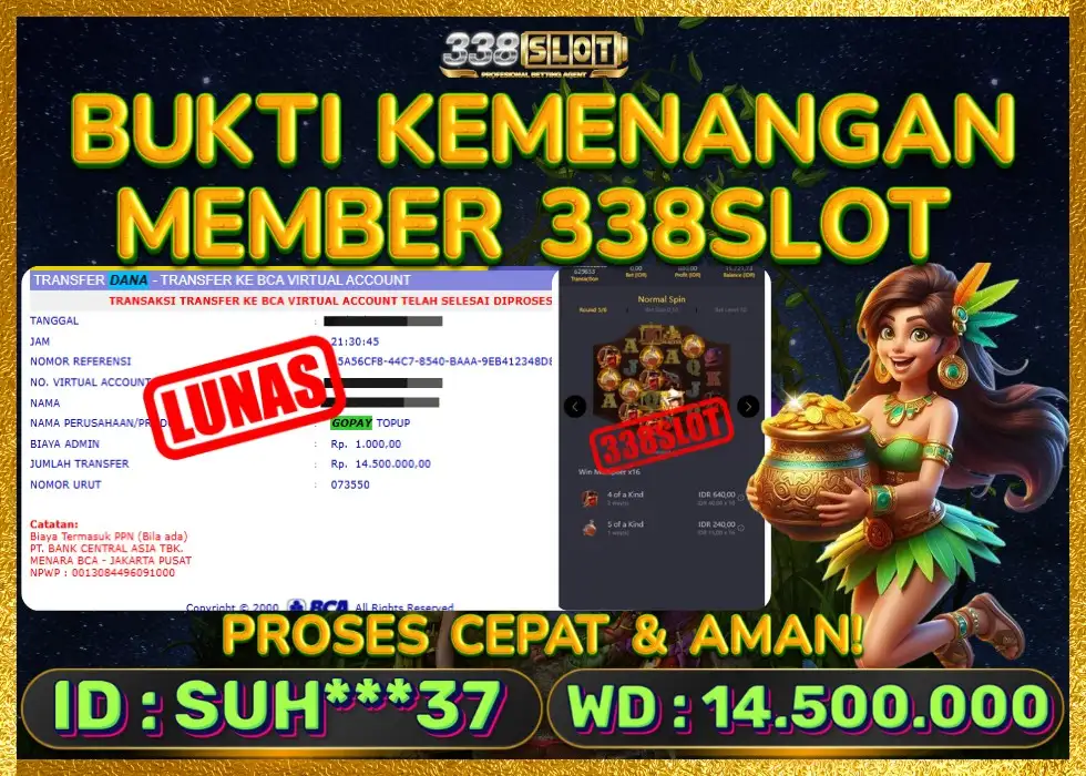 338SLOT JACKPOT GAME PGSOFT ORI DAN RESMI! Rp 14.500.000 - LUNAS!!!