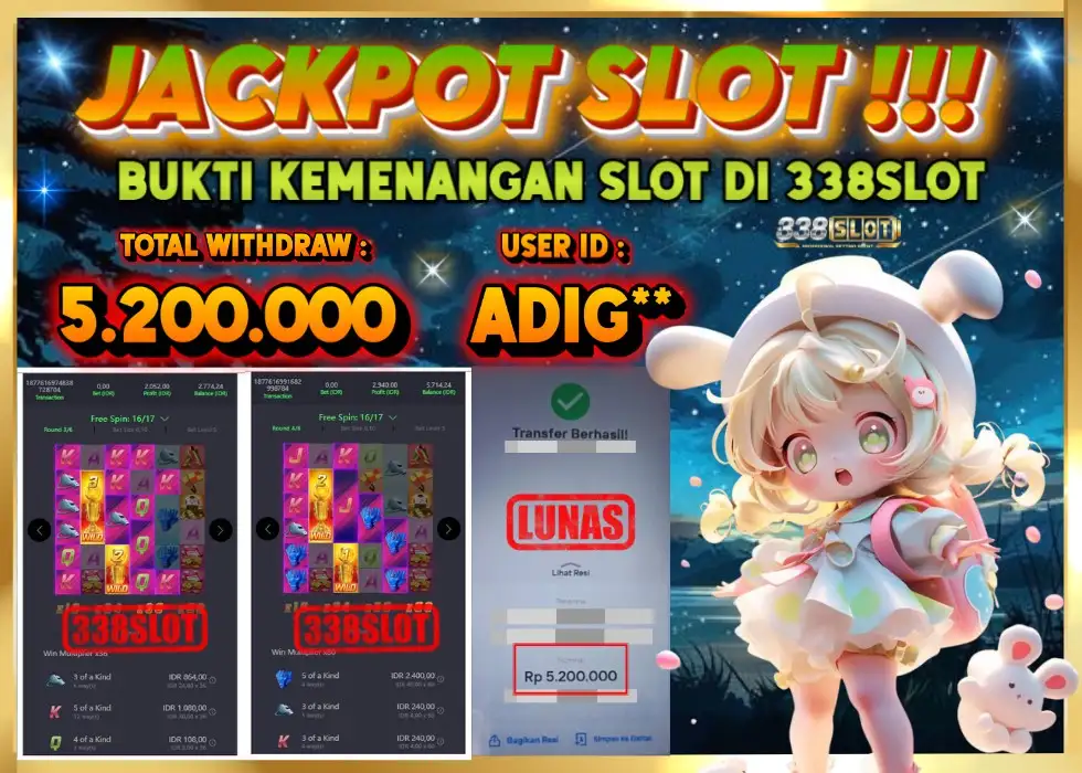 338SLOT JACKPOT GAME JUDI SLOT TERBESAR! Rp 15.086.000 - LUNAS!!!