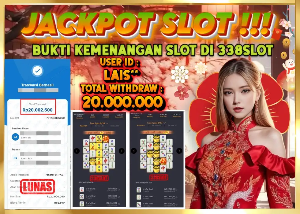 338SLOT JACKPOT GAME PGSOFT PALING MENARIK! Rp 20.000.000 - LUNAS!!!
