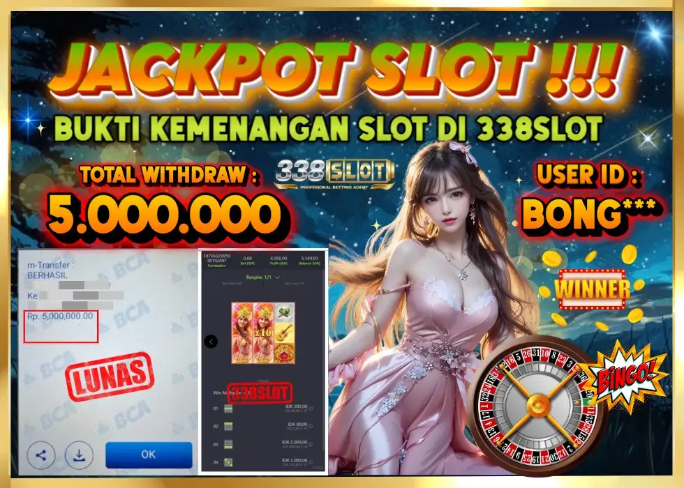 338SLOT JACKPOT GAME SLOT TERBAIK INDONESIA! Rp 5.000.000 - LUNAS!!!