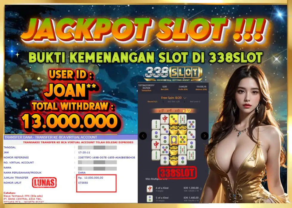 338SLOT JACKPOT GAME PGSOFT GAMPANG MAXWIN! Rp 13.000.000 - LUNAS!!!