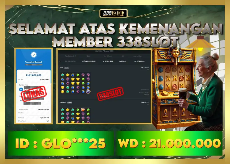 338SLOT JACKPOT GAME STARLIGHT PRINCESS X500! Rp 21.000.000 - LUNAS!!!