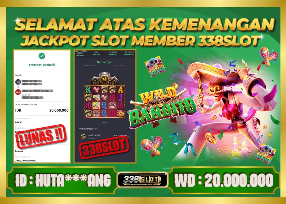 338SLOT JACKPOT GAME SLOT PALING SERING WD! Rp 20.000.000 - LUNAS!!!
