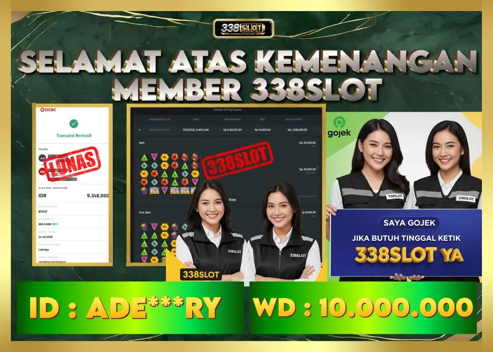 338SLOT JACKPOT GAME SLOT ZEUS RESMI TERBAIK! Rp 10.000.000 - LUNAS!!!