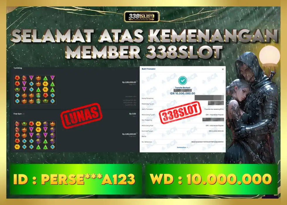 338SLOT JACKPOT GAME JUDI SLOT ZEUS JACKPOT X500! Rp 10.000.000 - LUNAS!!!