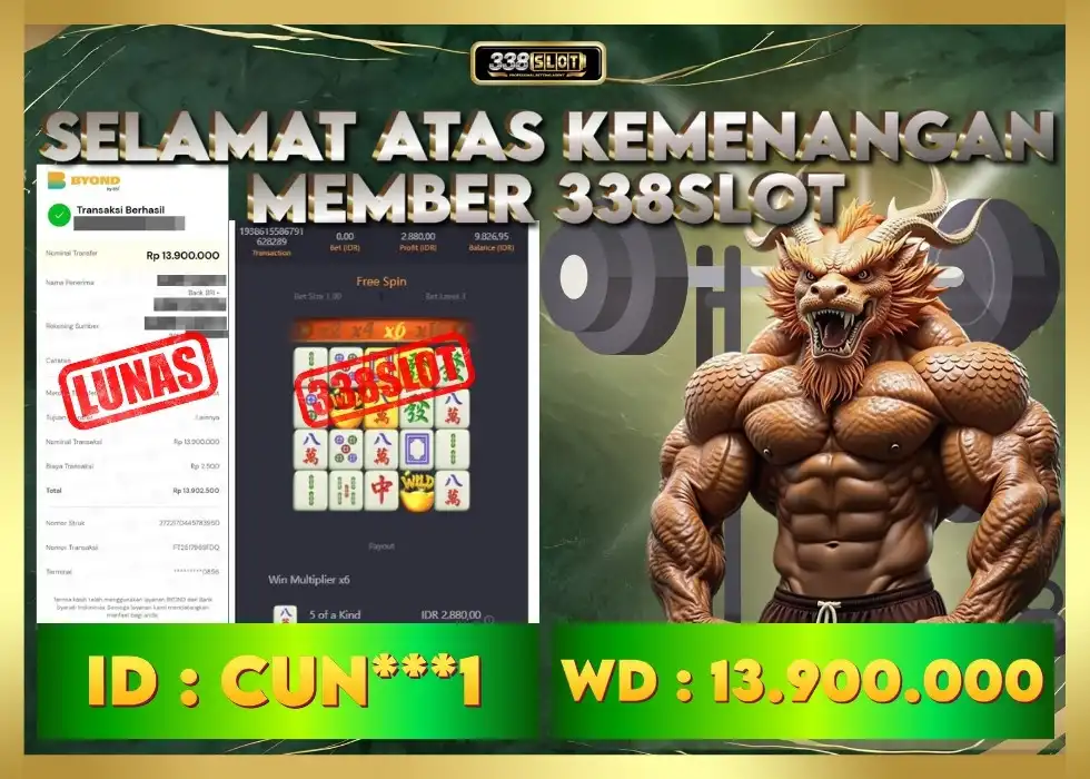 338SLOT JACKPOT GAME JUDI PGSOFT MAXWIN TERBARU 2025! Rp 13.900.000 - LUNAS!!!