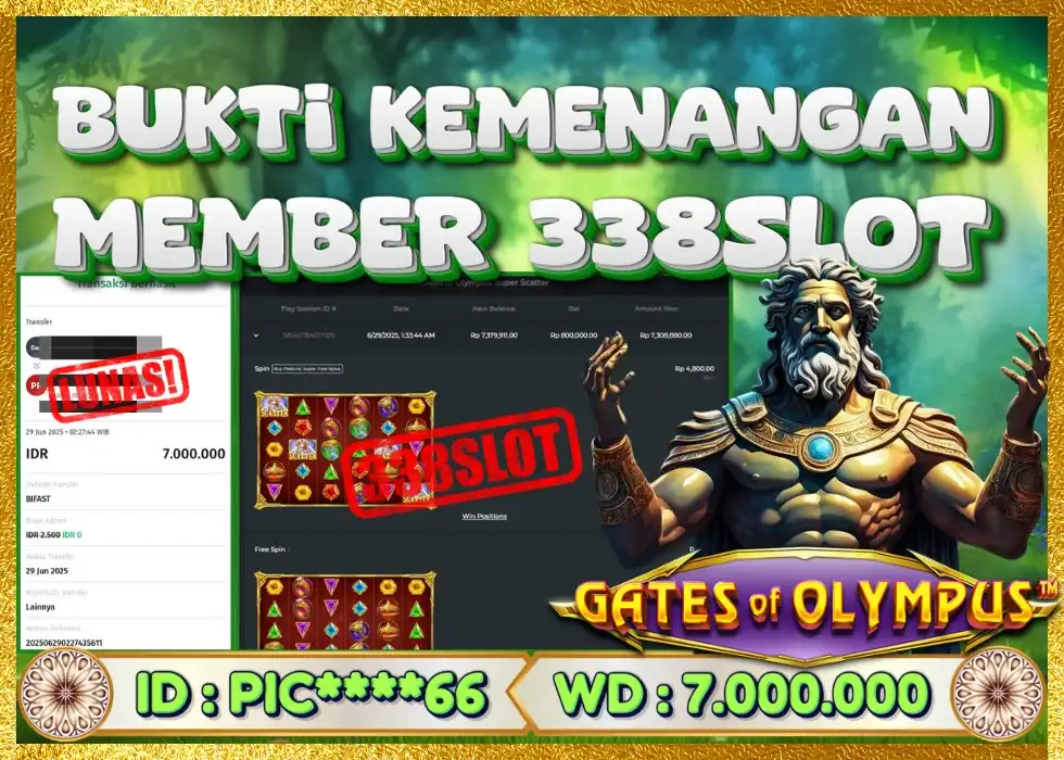 338SLOT JACKPOT GAME SLOT GATES OF OLYMPUS 2025! Rp 7.000.000 - LUNAS!!!