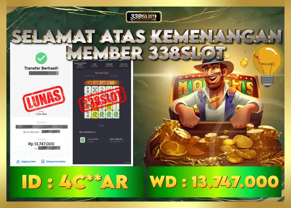 338SLOT JACKPOT GAME JUDI PGSOFT TERBAIK RECEH! Rp 13.747.000 - LUNAS!!!
