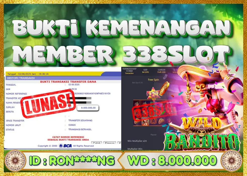 338SLOT JACKPOT GAME JUDI ONLINE TERPERCAYA! Rp 15.000.000 - LUNAS!!!