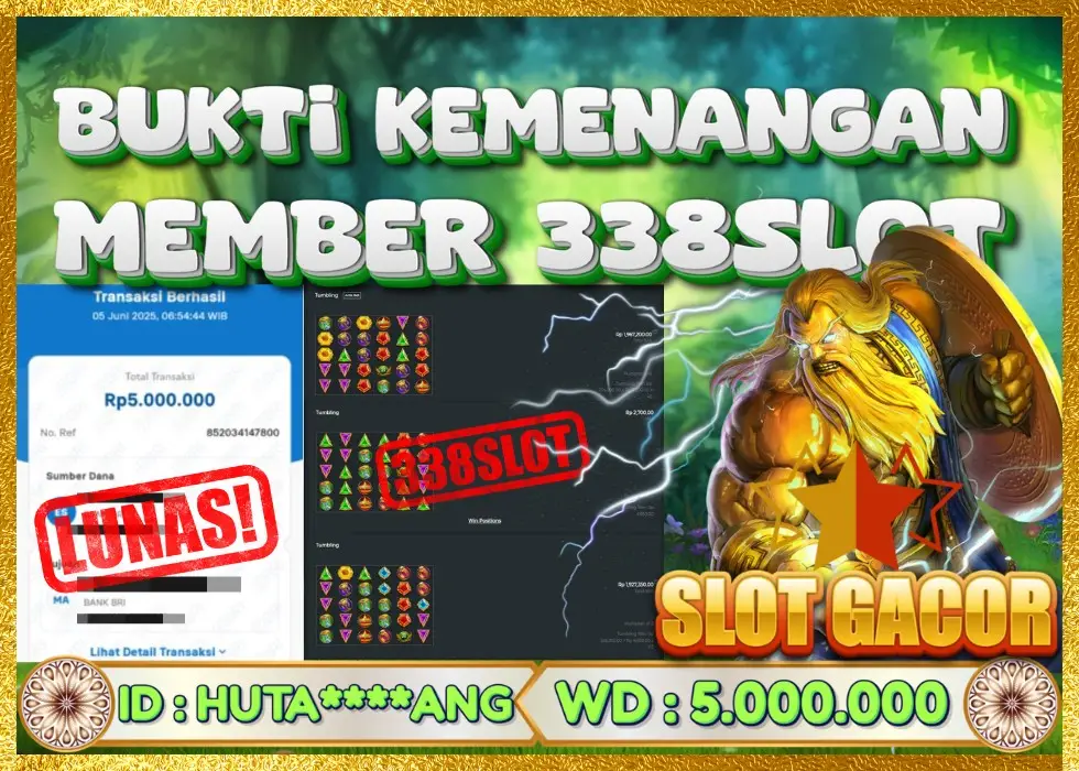 338SLOT JACKPOT GAME JUDI SLOT ZEUS MAXWIN! Rp 5.000.000 - LUNAS!!!
