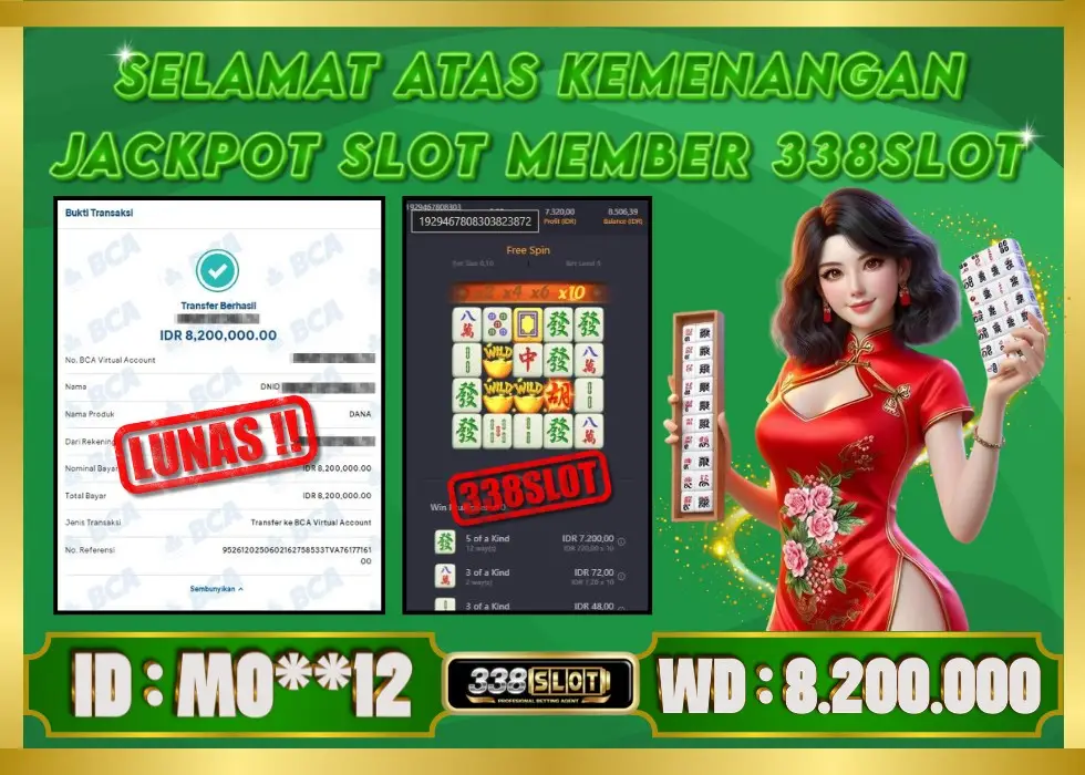 338SLOT JACKPOT GAME JUDI PGSOFT INDONESIA 2025! Rp 8.200.000 - LUNAS!!!