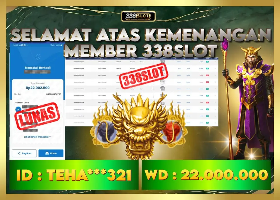 338SLOT JACKPOT GAME JUDI ONLINE RESMI ASLI! Rp 22.000.000 - LUNAS!!!