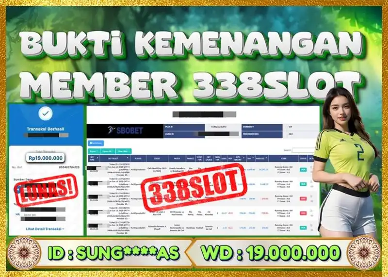 338SLOT JACKPOT GAME JUDI PALING GACOR NO.1! Rp 19.000.000 - LUNAS!!!