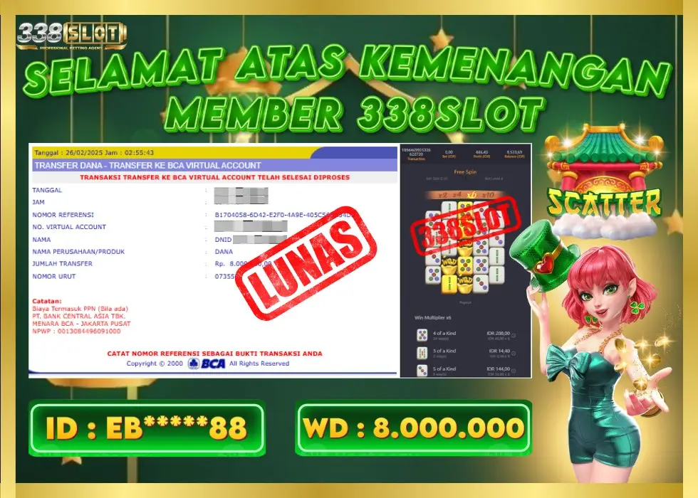 338SLOT JACKPOT GAME JUDI PGSOFT PROMO SAHUR! Rp 8.000.000 - LUNAS!!!