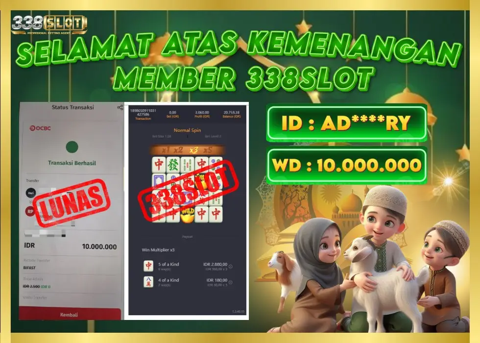 338SLOT JACKPOT GAME JUDI ASLI PGSOFT! Rp 10.000.000 - LUNAS!!!