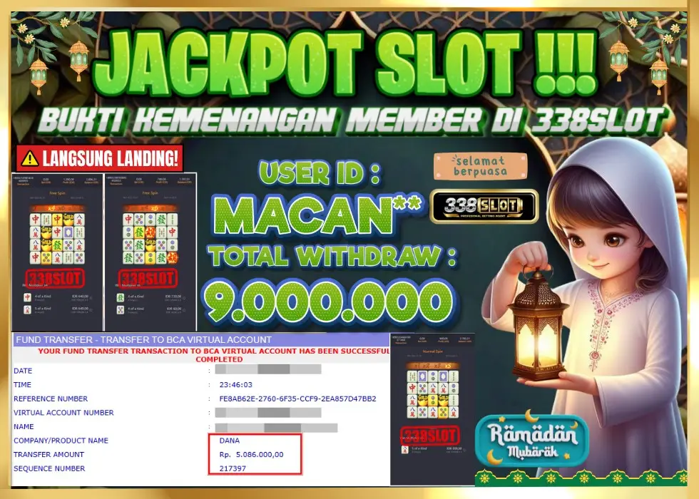 338SLOT JACKPOT GAME JUDI PGSOFT TERLENGKAP! Rp 9.000.000 - LUNAS!!!