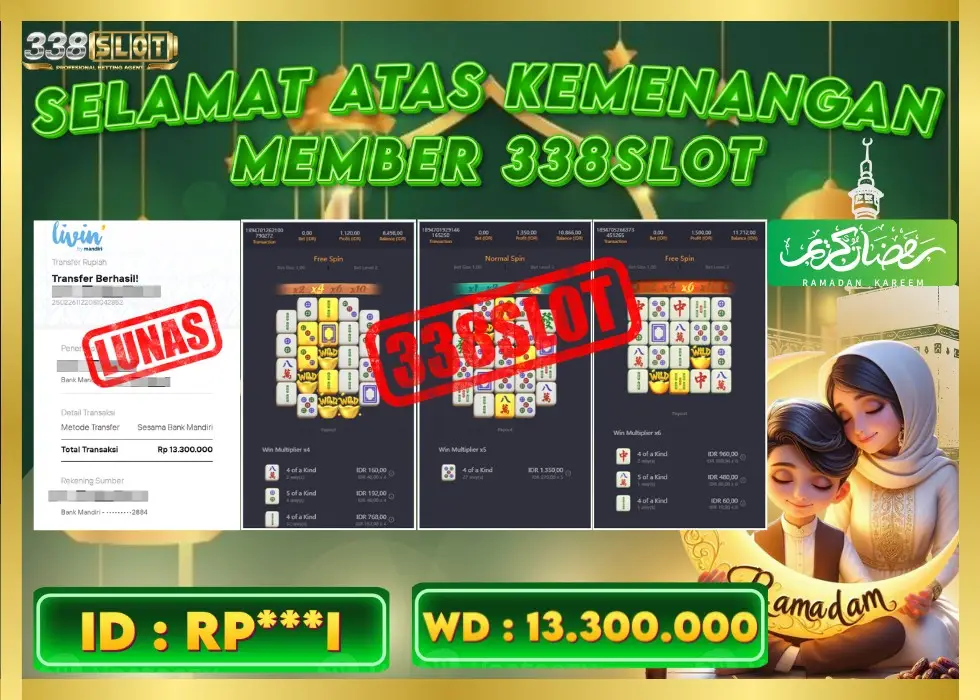 338SLOT JACKPOT GAME JUDI PGSOFT SAHUR 85%! Rp 13.300.000 - LUNAS!!!