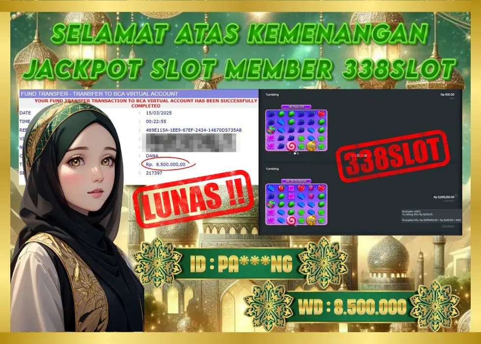 338SLOT JACKPOT GAME JUDI SLOT BONANZA GACOR! Rp 8.500.000 - LUNAS!!!