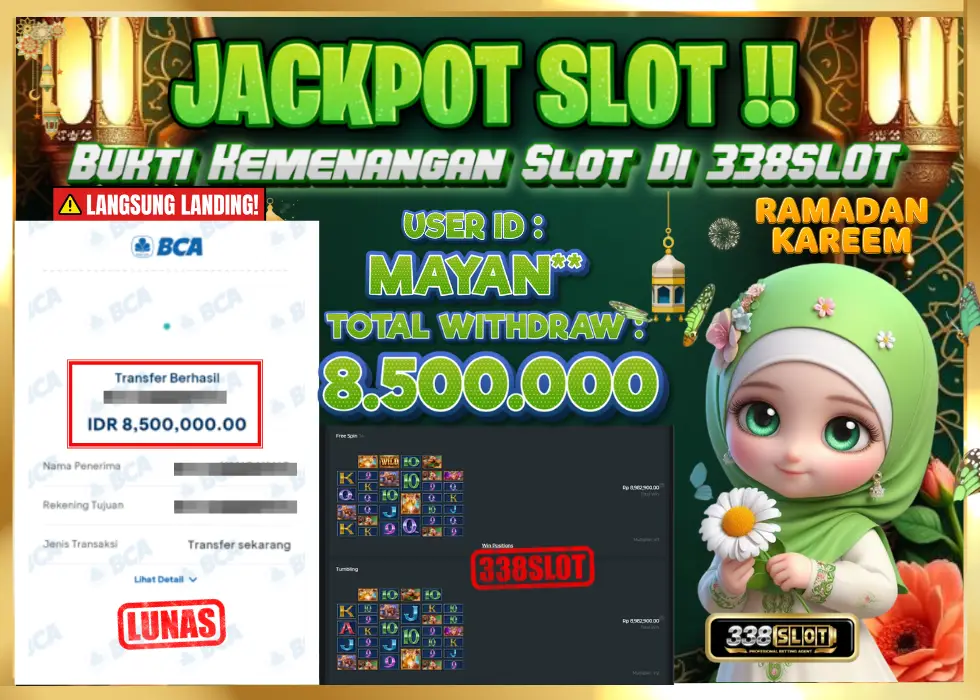 338SLOT JACKPOT GAME JUDI SLOT MAXWIN! Rp 8.500.000 - LUNAS!!!