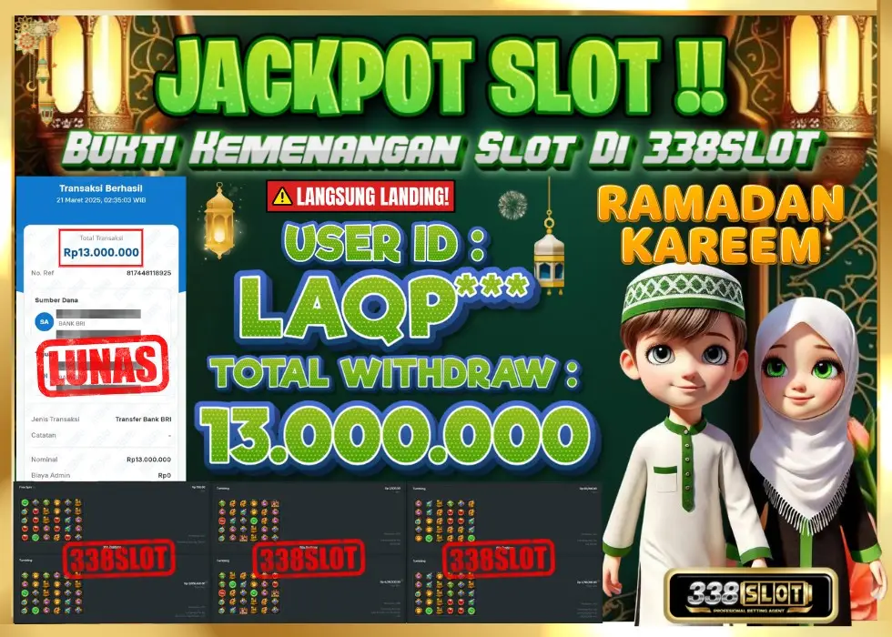 338SLOT JACKPOT GAME JUDI SLOT GATOTKACA! Rp 13.000.000 - LUNAS!!!