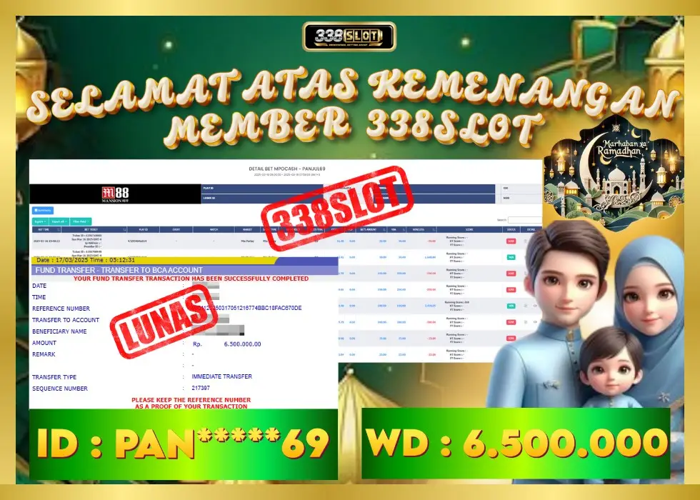 338SLOT JACKPOT GAME JUDI SLOT TERBAIK! Rp 9.000.000 - LUNAS!!!