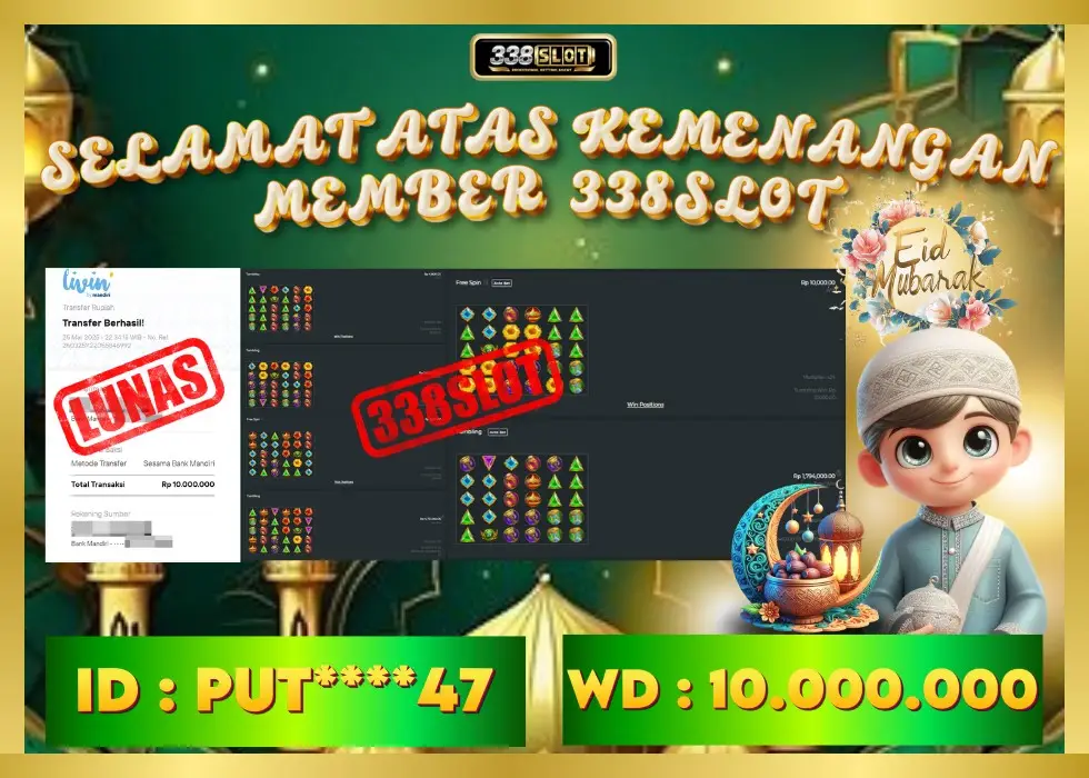 338SLOT JACKPOT GAME SLOT GATES OF OLYMPUS! Rp 10.000.000 - LUNAS!!!