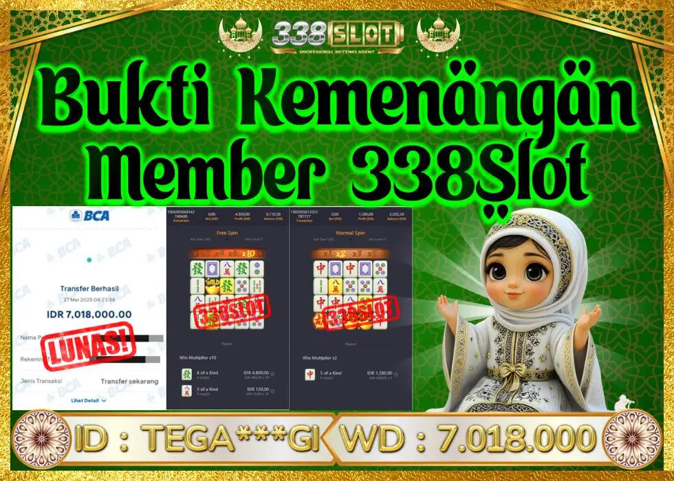 338SLOT JACKPOT GAME JUDI RESMI PGSOFT! Rp 7.018.000 - LUNAS!!!