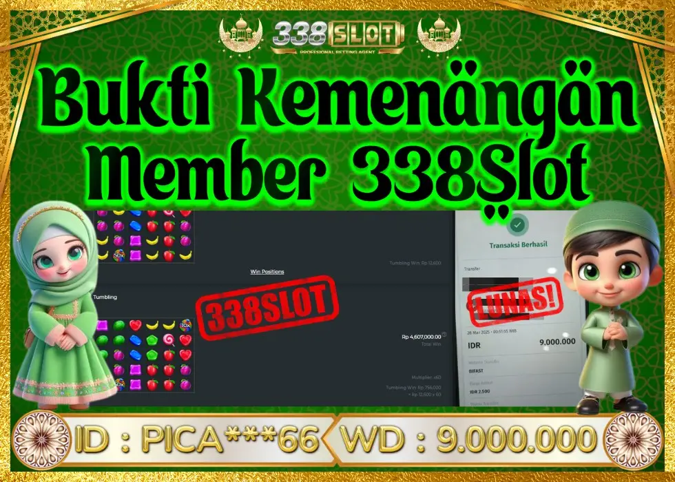338SLOT JACKPOT GAME BONANZA MAXWIN! Rp 9.000.000 - LUNAS!!!