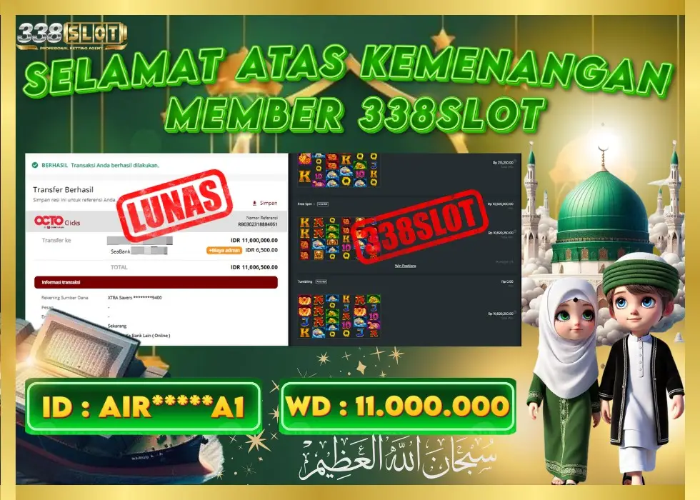 338SLOT JACKPOT GAME JUDI SLOT ONLINE RESMI! Rp 11.000.000 - LUNAS!!!